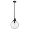 Z-Lite Laurent Outdoor Pendant, 1-Light, 12 In.W x 15 In.H, Black/Clear Seedy 599P12-BK - alternate 6